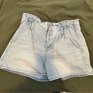 american eagle high rise jean shorts